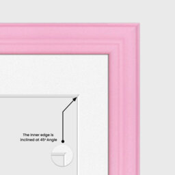 AK Frames 20X14 Pastel Pink Classic Multi Photo Frame With White Mount - Holds 2 Apertures (2X) A4 Photos - thumbnail 7