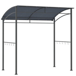Outsunny 2.2 X 1.5 M Bbq Gazebo Tent Sun Shade With Canopy, Grey - thumbnail 2