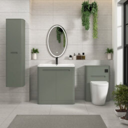 Royal Bathrooms Venice 600mm Matt Nocturne Black Wall Hung Vanity Unit 2 Drawer With Ceramic Basin - thumbnail 3
