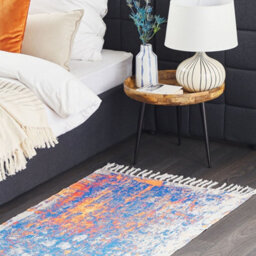 Beliani Aurora Home Handwoven Multicolour Area Rug 80 X 150 Cm Abstract Pattern - thumbnail 2