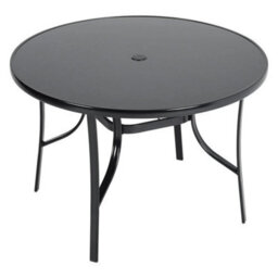 105Cm Large Round Garden Table Outdoor Patio Dining Bistro Parasol Coffee Table