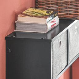 Sobuy Frg282-Sch, Wall Coat Rack Wall Shelf Wall Storage Cabinet Unit, Black,w100Xd20Xh31 - thumbnail 8