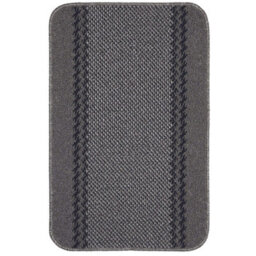 The Rugs Washable Designer Rugs & Mats Lined Bordered Design In Dark Grey   116D - thumbnail 3
