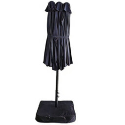Gr8 Garden 4.6M Patio Parasol Large Double Sided Garden Umbrella Crank Handle Base Navy Blue - thumbnail 3