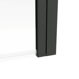 Excel Home Bath Screen Matt Black, 800X1400mm, Pivoting, Reversible, Modern Glass & Metal Design With 2 Year Guarantee - thumbnail 4