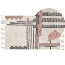 Beliani Rug Muradiye Beige 80 X 150 Cm Cotton - thumbnail 1