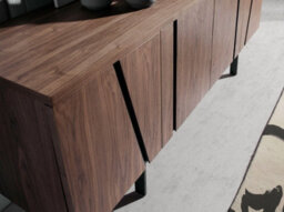 Angel Cerda Elegant Walnut Sideboard With Black Steel Legs - thumbnail 5