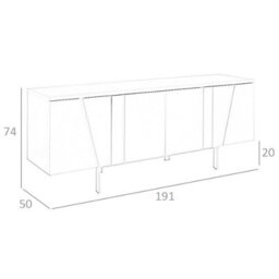 Angel Cerda Elegant Walnut Sideboard With Black Steel Legs - thumbnail 7