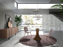 Angel Cerda Elegant Walnut Sideboard With Black Steel Legs - thumbnail 3