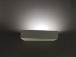 Harper Living Ceramic Rectangle Wall Light, White Paintable Uplighter G9 Socket (No Bulb) - thumbnail 1