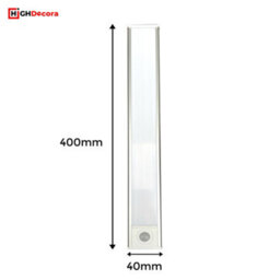 Highdecora Smart Motion Sensor Led Lights Indoor Usb Rechargeable Automatic Led Sensor Light (Silver, 400mm(40Cm)) - thumbnail 2