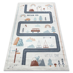 RugsX Bambino 46980 Washing Carpet Forest, Streets For Children Anti-Slip - White Green 140X200 Cm - thumbnail 4