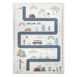 RugsX Bambino 46980 Washing Carpet Forest, Streets For Children Anti-Slip - White Green 140X200 Cm - thumbnail 2