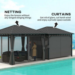 Outsunny 3 X 4 M Hardtop Gazebo With Galvanised Steel Roof And Sides - thumbnail 7