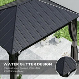 Outsunny 3 X 4 M Hardtop Gazebo With Galvanised Steel Roof And Sides - thumbnail 5