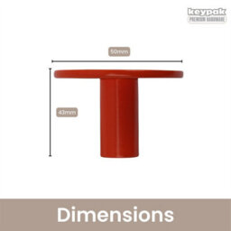 Keypak 5 Pack Flat Disc Aluminium Coat Hooks - Orange - Modern, Durable Wall Mounted Hooks For Home, Garage - thumbnail 3
