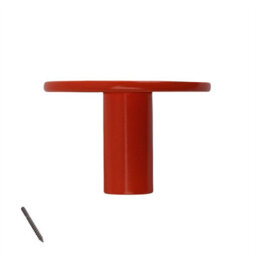 Keypak 5 Pack Flat Disc Aluminium Coat Hooks - Orange - Modern, Durable Wall Mounted Hooks For Home, Garage - thumbnail 2