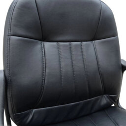Pu Leather Office Chair Swivel Mid-Back Computer Desk Chair, Black - thumbnail 4