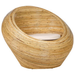 Beliani Garden Armchair Maiori Rattan Natural