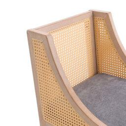 Thehotsale 109Cm H Set Of 2 Upholstered Rattan Bar Stools With Wood Frame And Cushion Counter High Stools - thumbnail 6