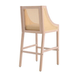 Thehotsale 109Cm H Set Of 2 Upholstered Rattan Bar Stools With Wood Frame And Cushion Counter High Stools - thumbnail 5