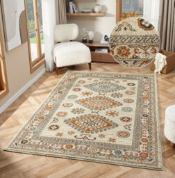Underfoot Large Cream Living Room Rug Indoor Rug Boho Soft Traditional 20mm Thick Runner Rugs