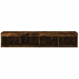 Walplus Tv Cabinets With Led Lights 2 Pcs Smoked Oak 80X30X30 Cm - thumbnail 8