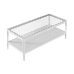 Wyld Haus San Senastian White Wood And Glass Coffee Table With Lower Shelf - thumbnail 4
