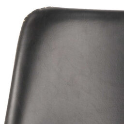 Wyld Haus Bogense Adjustable Black Faux Leather Bar Stool With Cream Zigzag Stitching - thumbnail 4