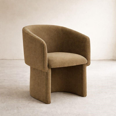 Where Saints Go Ltd Soho Dining Chair, Mocha Brown Fabric, Fully Upholstered Frame By Where Saints Go - image 1