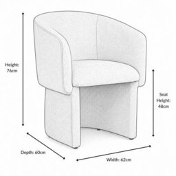Where Saints Go Ltd Soho Dining Chair, Mocha Brown Fabric, Fully Upholstered Frame By Where Saints Go - thumbnail 5
