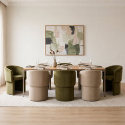 Where Saints Go Ltd Soho Dining Chair, Mocha Brown Fabric, Fully Upholstered Frame By Where Saints Go - thumbnail 3
