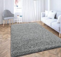 UETIAN Luxurious Shaggy Rugs Soft Extra Thick Area Rugs Heavy 5Cm Dense Pile For Living Room Bedroom Hallway (Silver, 160 X 230Cm) - thumbnail 1