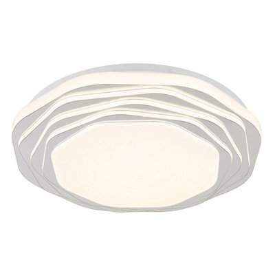 Luminosa Lighting Luminosa Flordelis 38Cm Integrated Led Semi Flush Ceiling Light White Matt Led 3000-6000K - image 1