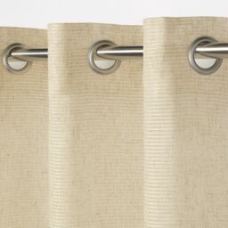 GoodHome Fola Beige Horizontal Stripe Net Eyelet Voile Curtain (W)140Cm (L)260Cm, Single - thumbnail 3