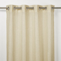 GoodHome Fola Beige Horizontal Stripe Net Eyelet Voile Curtain (W)140Cm (L)260Cm, Single - thumbnail 1