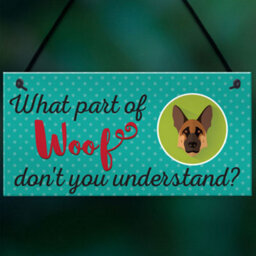 Red Ocean Woof Dont Understand Funny Dog Lover Friendship Hanging Plaque Pet Puppy Sign - thumbnail 5