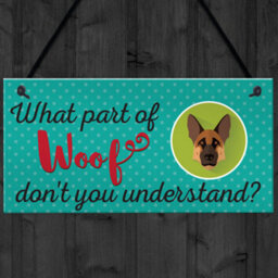 Red Ocean Woof Dont Understand Funny Dog Lover Friendship Hanging Plaque Pet Puppy Sign - thumbnail 4