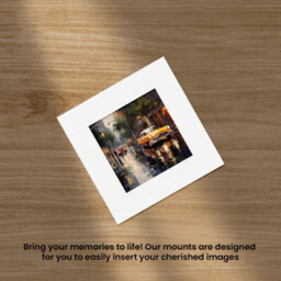Ak Frames 8X8 White Picture Mounts To Fit 5X5 Aperture Size - Mount Board Only (No Frame Included) - thumbnail 5