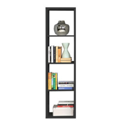 Furniture To Go Mauro 3 Shelves Storage Unit In Matt Black - thumbnail 5