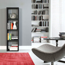 Furniture To Go Mauro 3 Shelves Storage Unit In Matt Black - thumbnail 4
