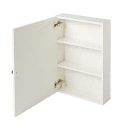 GoodHome Perma Satin White Wall-Mounted Single Bathroom Cabinet With Mirrored Door (W)500mm (H)700mm - thumbnail 2
