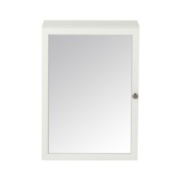 GoodHome Perma Satin White Wall-Mounted Single Bathroom Cabinet With Mirrored Door (W)500mm (H)700mm - thumbnail 3