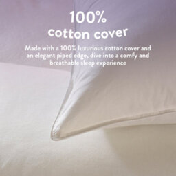 Slumberdown Duck Feather Pillows 4 Pack Hotel Quality Medium Firm Bed Pillow 100% Luxury Cotton Cover Natural Pillows 48X74Cm - thumbnail 6