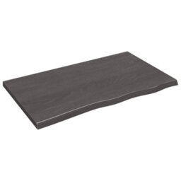 Berkfield Wall Shelf Dark Grey 100X60X4 Cm Treated Solid Wood Oak
