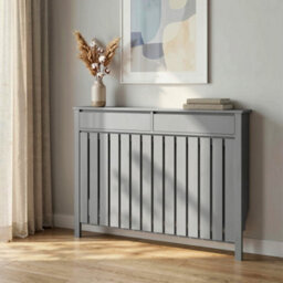 Homcom Large Radiator Cover With Drawers And Vertical Slats 119 X 19 X 93 Cm - thumbnail 8