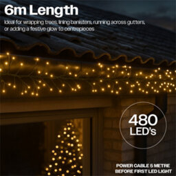 Xmas Haus Warm White Multifunction Micro Led Green Wire Cluster Lights - thumbnail 6