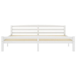 Berkfield Bed Frame White Solid Pinewood 200X200 Cm - thumbnail 3
