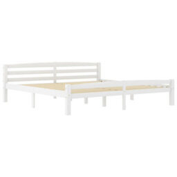 Berkfield Bed Frame White Solid Pinewood 200X200 Cm - thumbnail 2