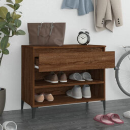 Walplus Shoe Cabinet Smoked Oak 70X36X60 Cm Engineered Wood - thumbnail 3